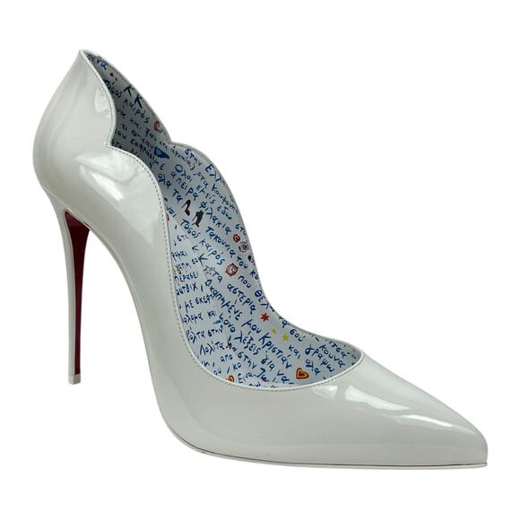 Christian Louboutin Hot Chick 100 Patent Leather Pump White Size 41 - Picture 4 of 12